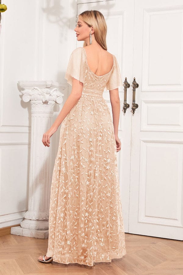 Robe Champagne Dentelle