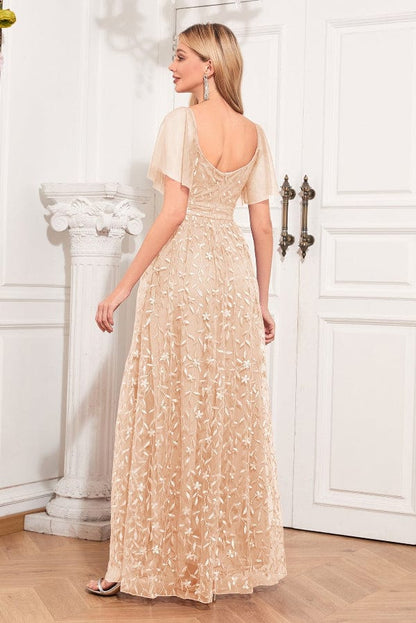 Robe Champagne Dentelle