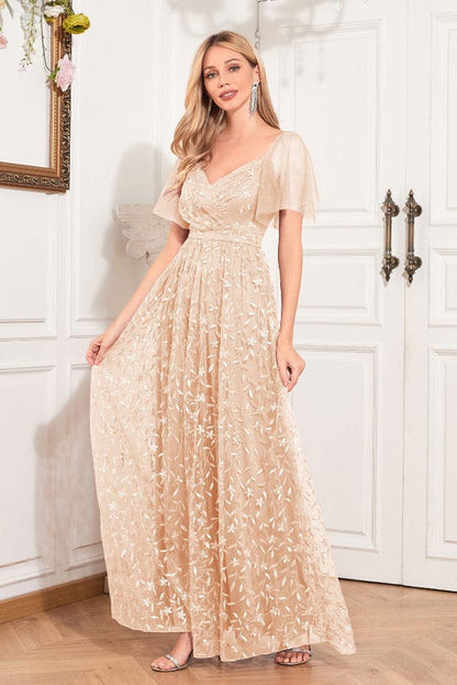 Robe Champagne Dentelle