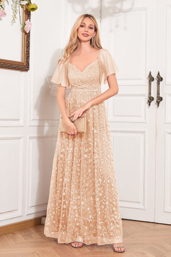 Robe Champagne Dentelle