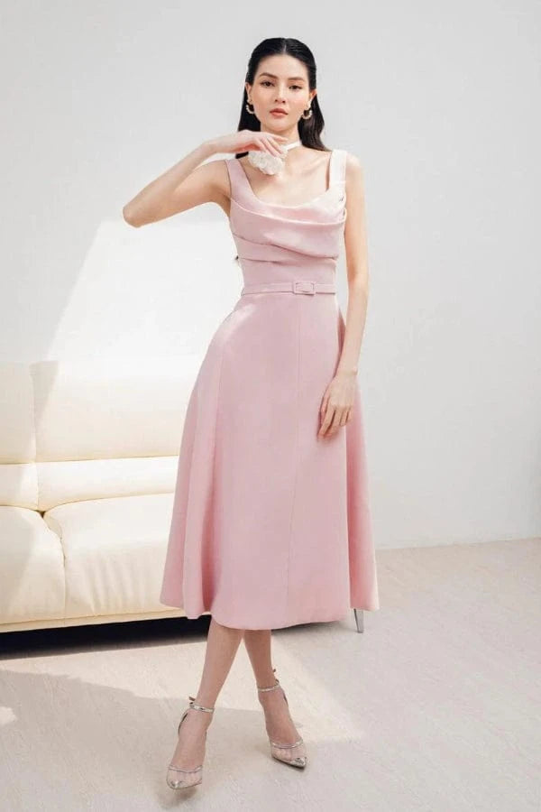 Robe Champêtre Rose Pâle