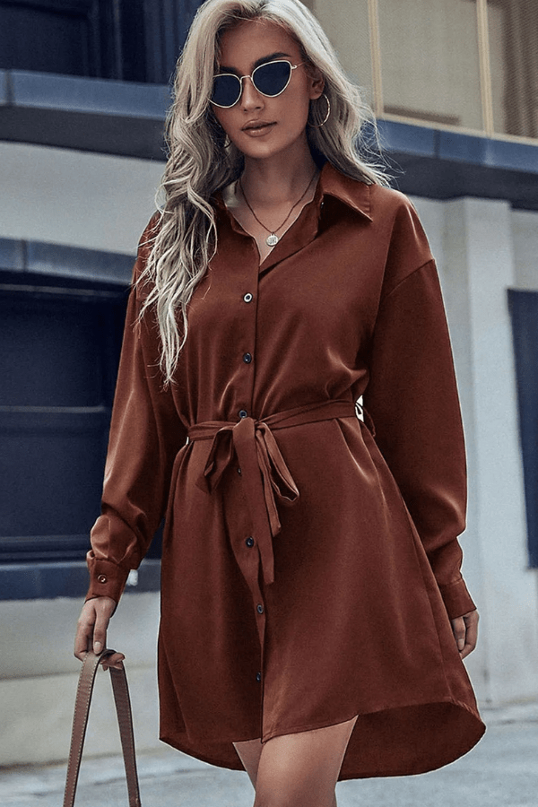 Robe Chemise Marron