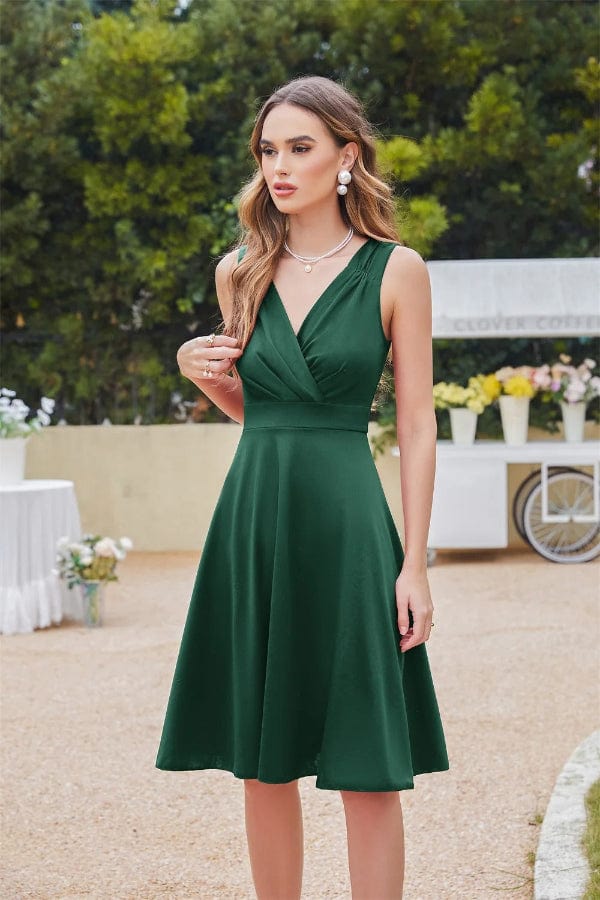 Robe Cocktail Vert Émeraude