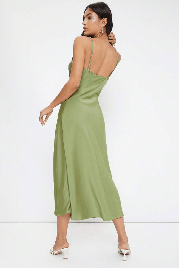 Robe Cocktail Vert Olive
