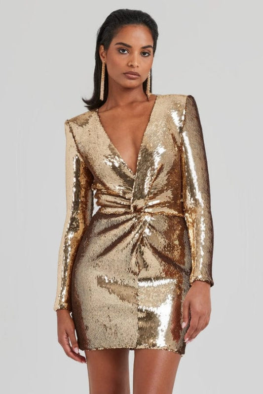 Robe Courte Dorée