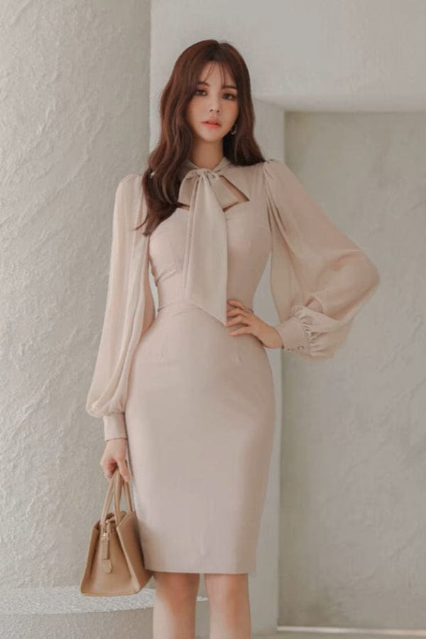 Robe de Cocktail Beige