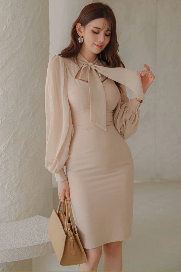 Robe de Cocktail Beige