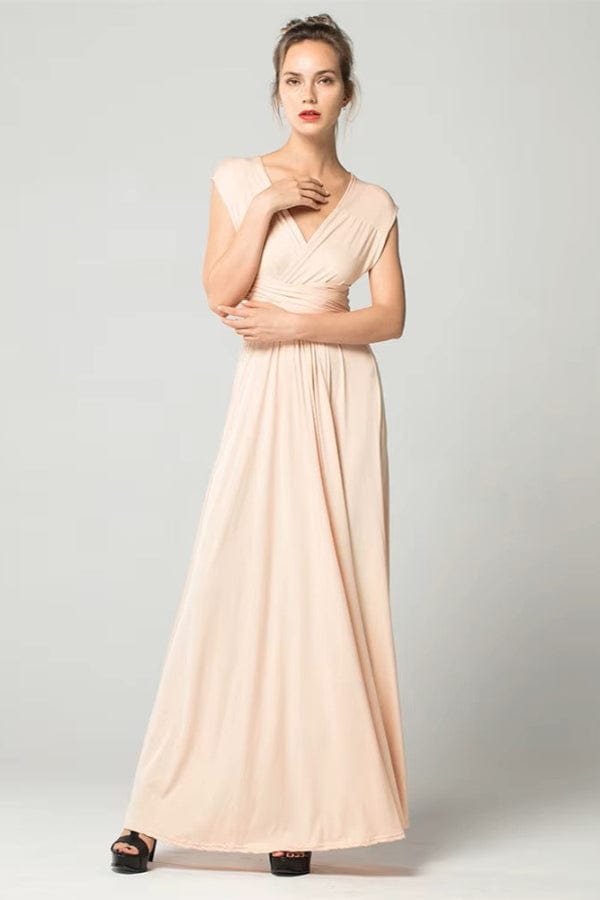 Robe de Demoiselle D'Honneur Champagne Pas Cher