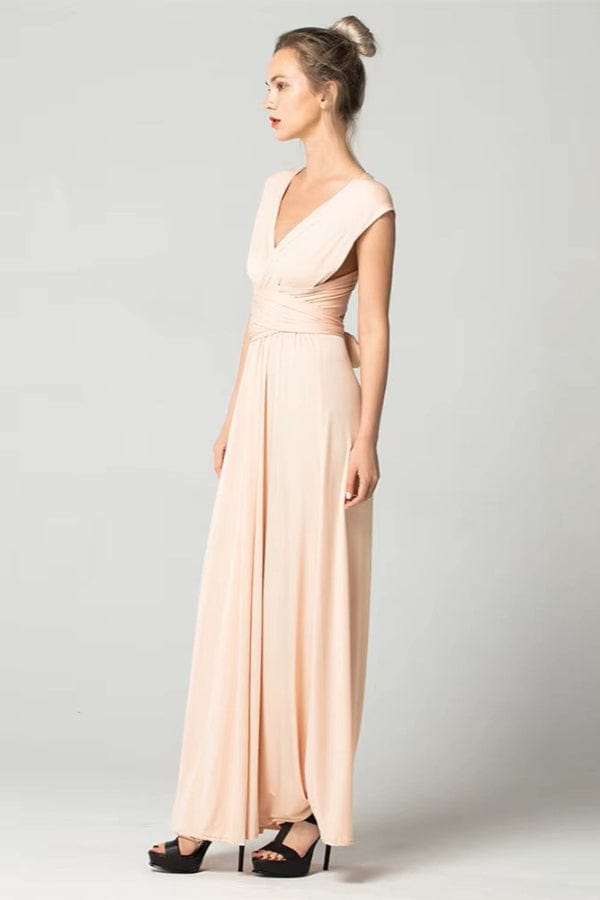 Robe de Demoiselle D'Honneur Champagne Pas Cher