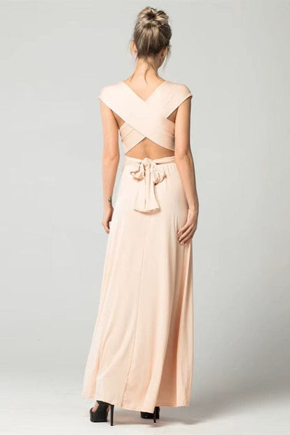 Robe de Demoiselle D'Honneur Champagne Pas Cher