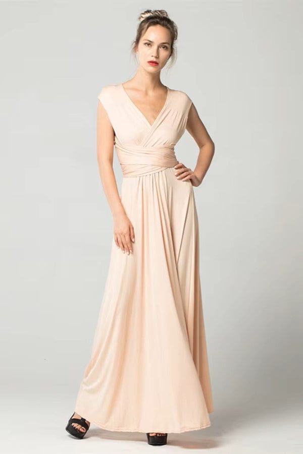 Robe de Demoiselle D'Honneur Champagne Pas Cher