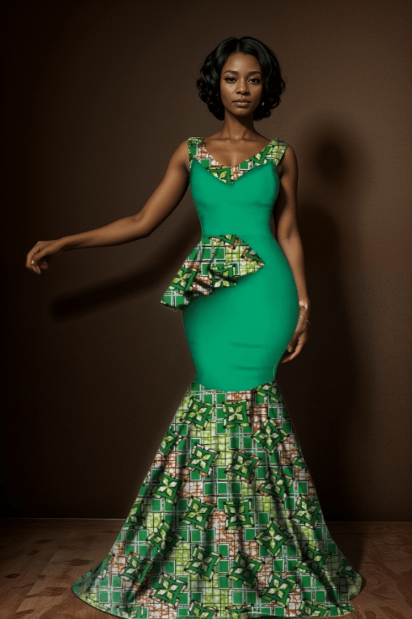 Robe de Demoiselle D'Honneur En Pagne