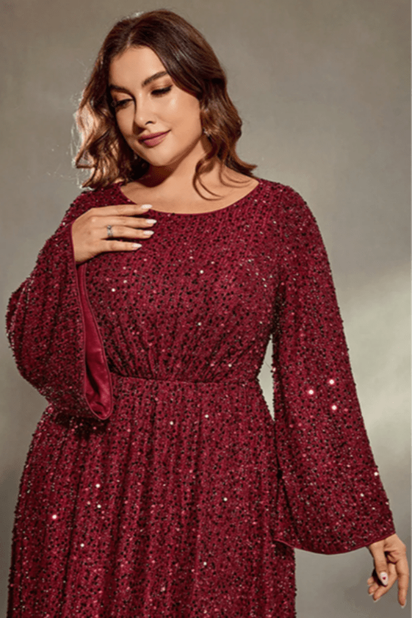 Robe de Demoiselle D'Honneur Rouge Grande Taille