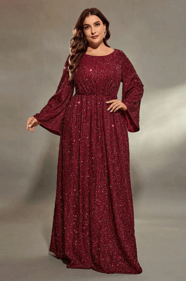 Robe de Demoiselle D'Honneur Rouge Grande Taille