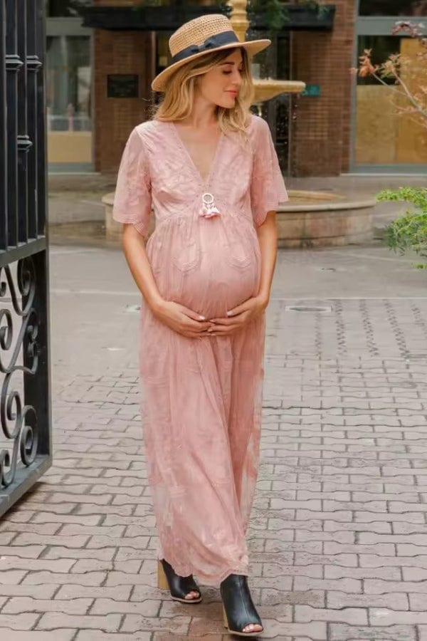 Robe De Grossesse Rose Pâle