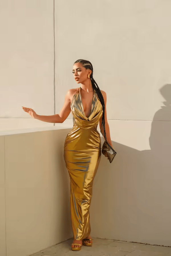 Robe de Soirée Dorée