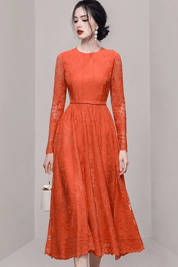Robe De Soirée Saumon Corail