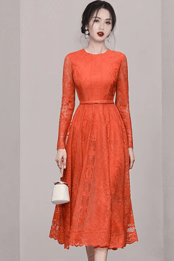 Robe De Soirée Saumon Corail