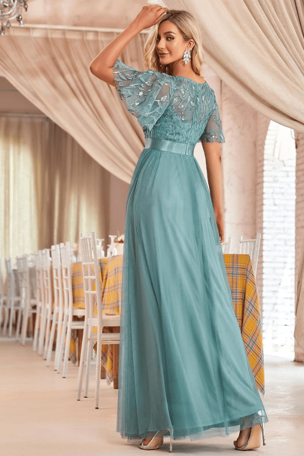 Robe Demoiselle D'Honneur Avec Manche