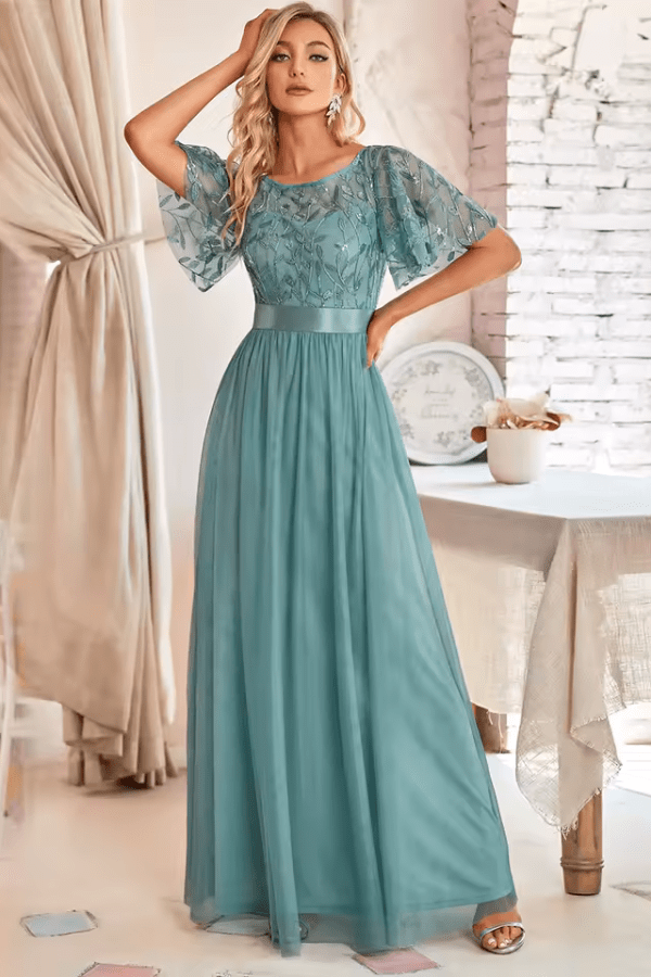 Robe Demoiselle D'Honneur Avec Manche