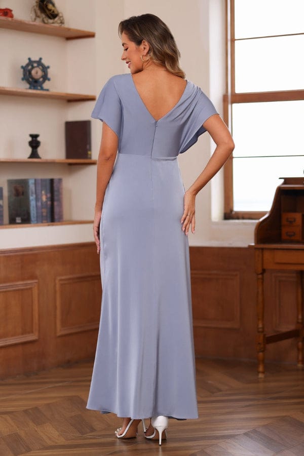 Robe Demoiselle D'Honneur Avec Manche Courte