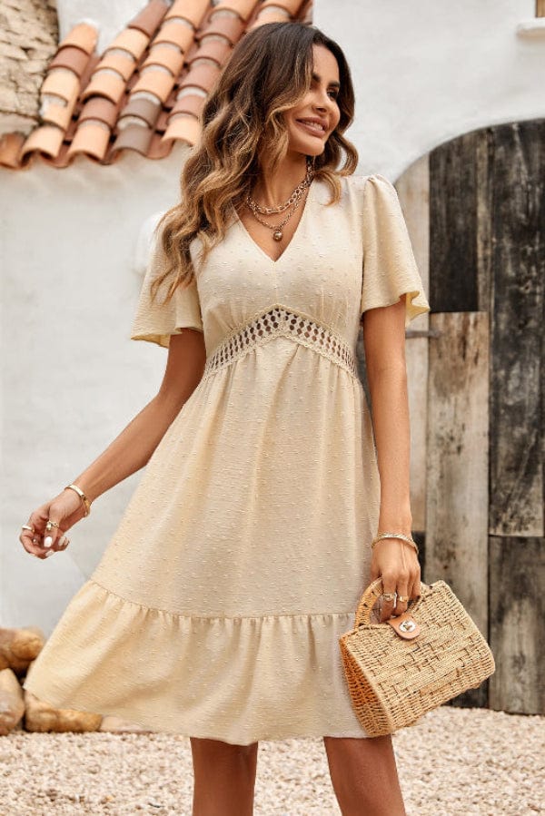 Robe Demoiselle D'Honneur Beige Boheme