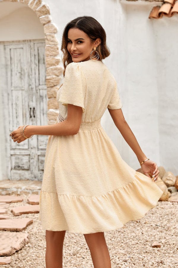 Robe Demoiselle D'Honneur Beige Boheme