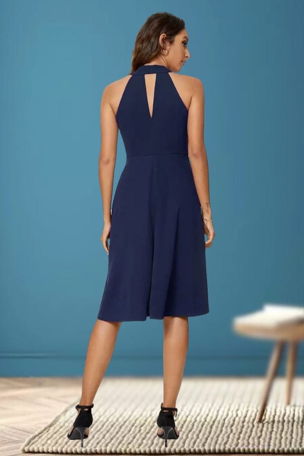 Robe Demoiselle D'Honneur Bleu Marine Pas Cher