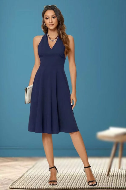 Robe Demoiselle D'Honneur Bleu Marine Pas Cher