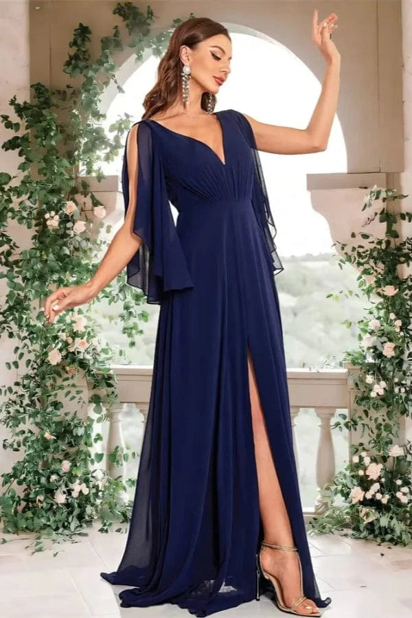 Robe Demoiselle D'Honneur Bleu Nuit