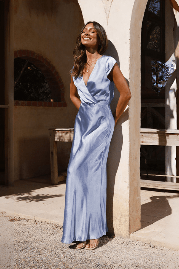 Robe Demoiselle D'Honneur Bleu Pâle