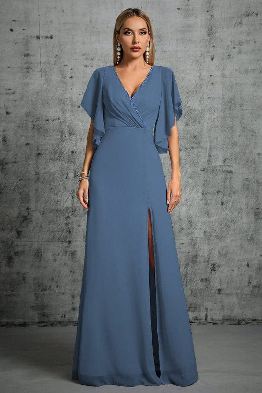Robe Demoiselle D'Honneur Bleu Pétrole