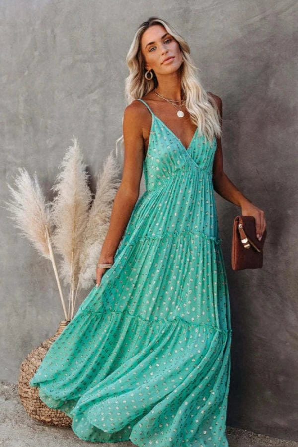 Robe Demoiselle D'Honneur Bleu Vert