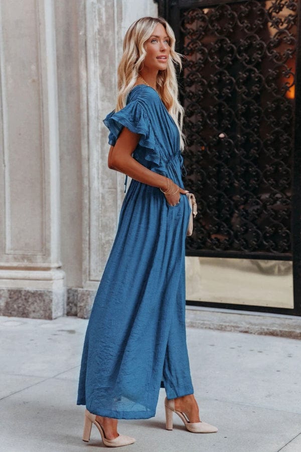 Robe Demoiselle D'Honneur Boheme Bleu