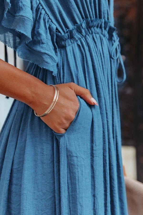 Robe Demoiselle D'Honneur Boheme Bleu