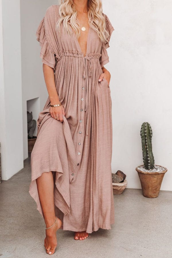 Robe Demoiselle D'Honneur Boheme Rose