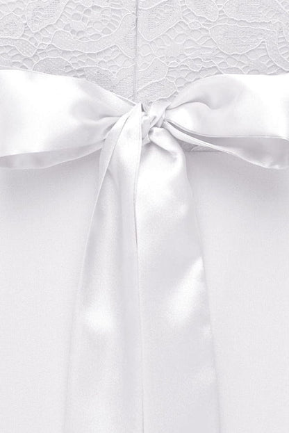 Robe Demoiselle D'Honneur Courte Blanche