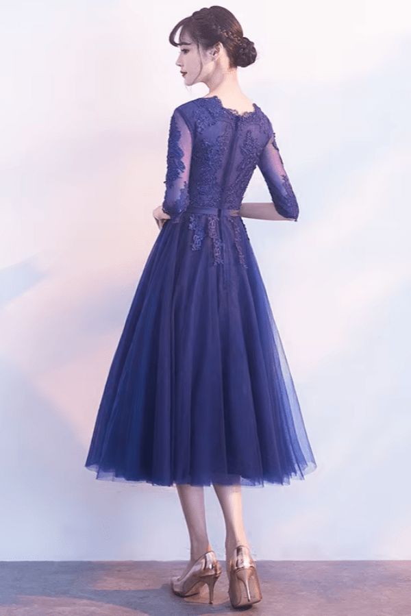 Robe Demoiselle D'Honneur Courte Dentelle