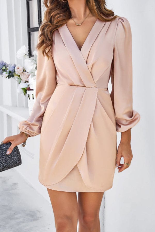 Robe Demoiselle D'Honneur Courte Rose Poudré