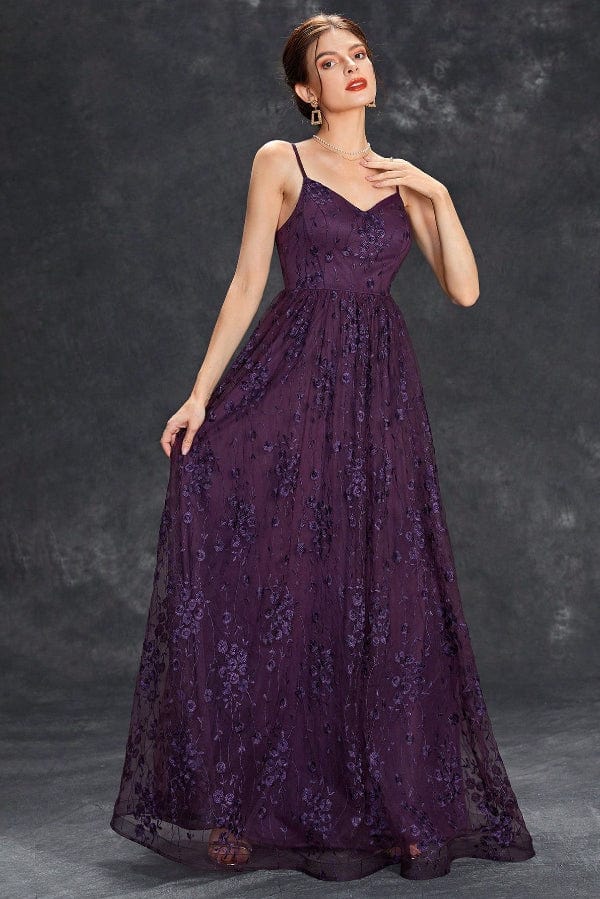 Robe Demoiselle D'Honneur Dentelle Longue
