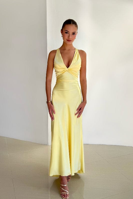 Robe Demoiselle d'Honneur Jaune