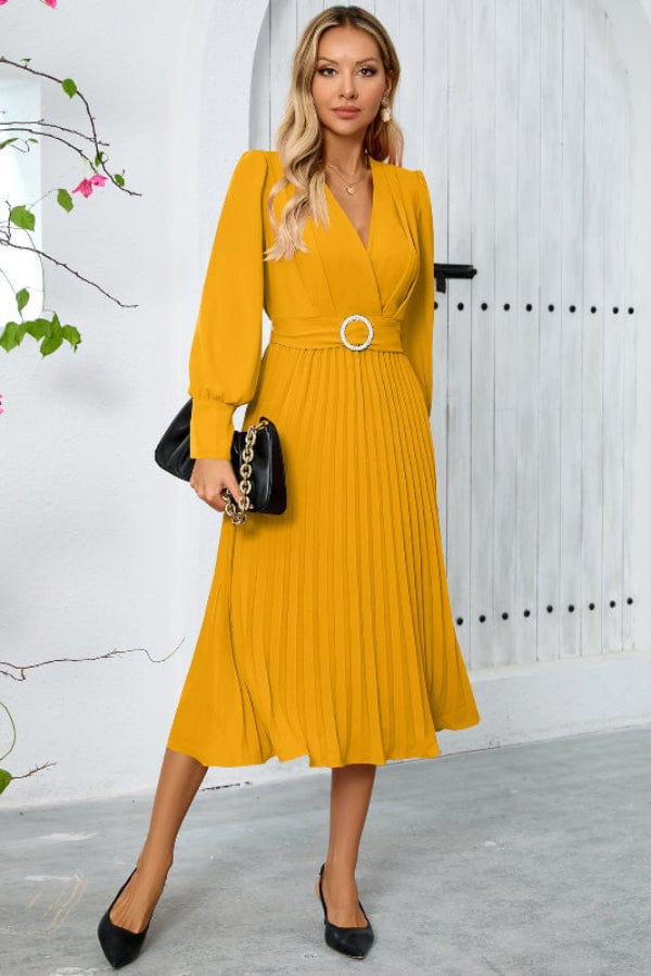 Robe Demoiselle D'Honneur Jaune Moutarde