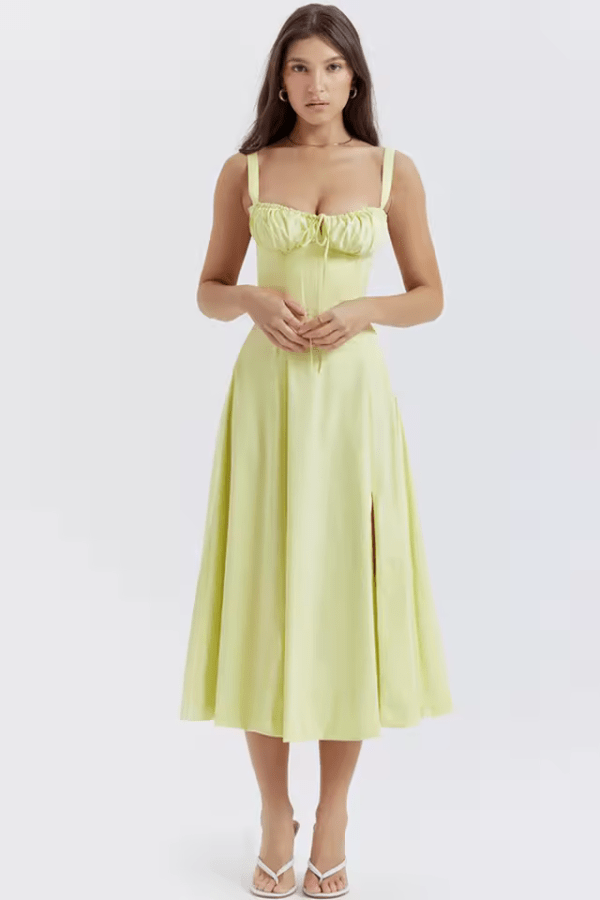 Robe Demoiselle d'Honneur Jaune Pâle