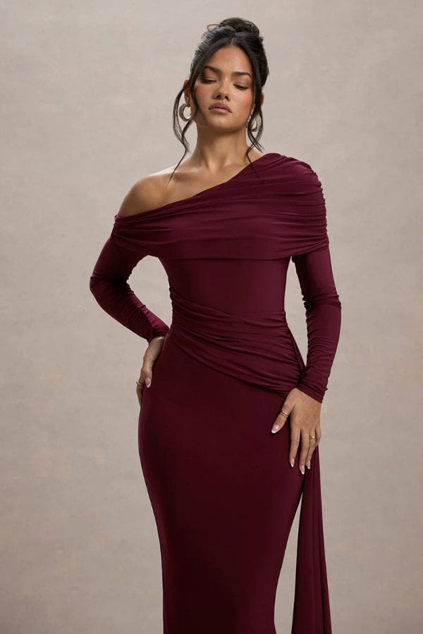 Robe Demoiselle D'Honneur Longue Manche Longue