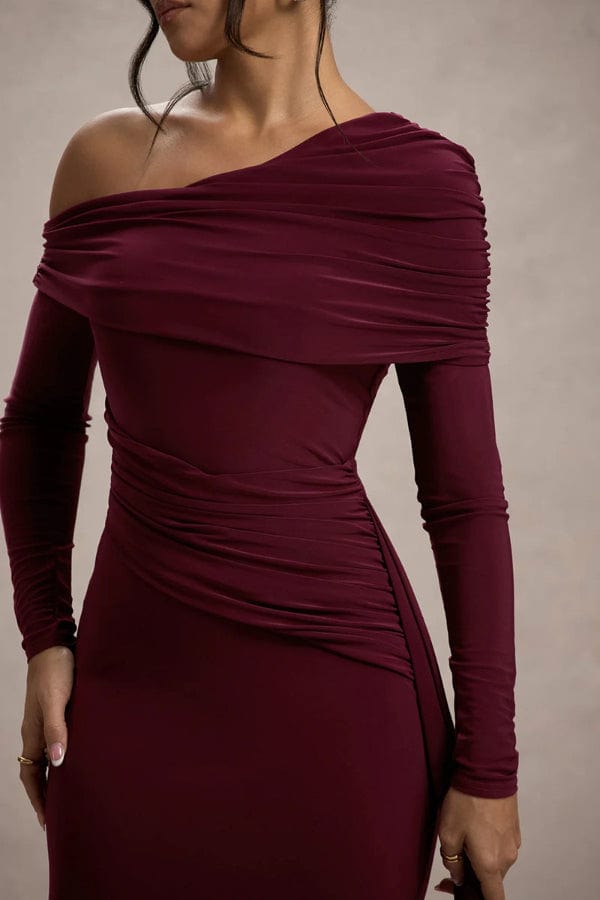 Robe Demoiselle D'Honneur Longue Manche Longue