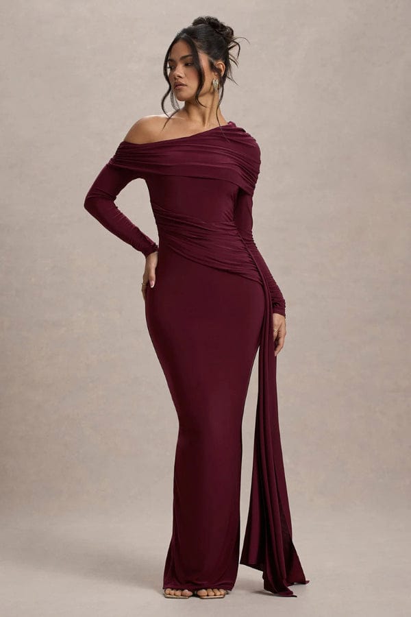 Robe Demoiselle D'Honneur Longue Manche Longue