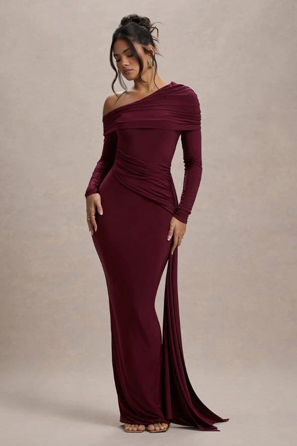 Robe Demoiselle D'Honneur Longue Manche Longue