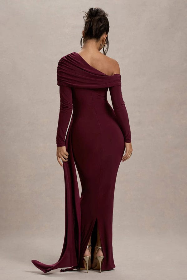 Robe Demoiselle D'Honneur Longue Manche Longue