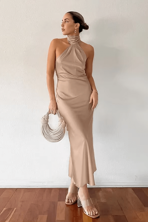 Robe Demoiselle D'Honneur Moka