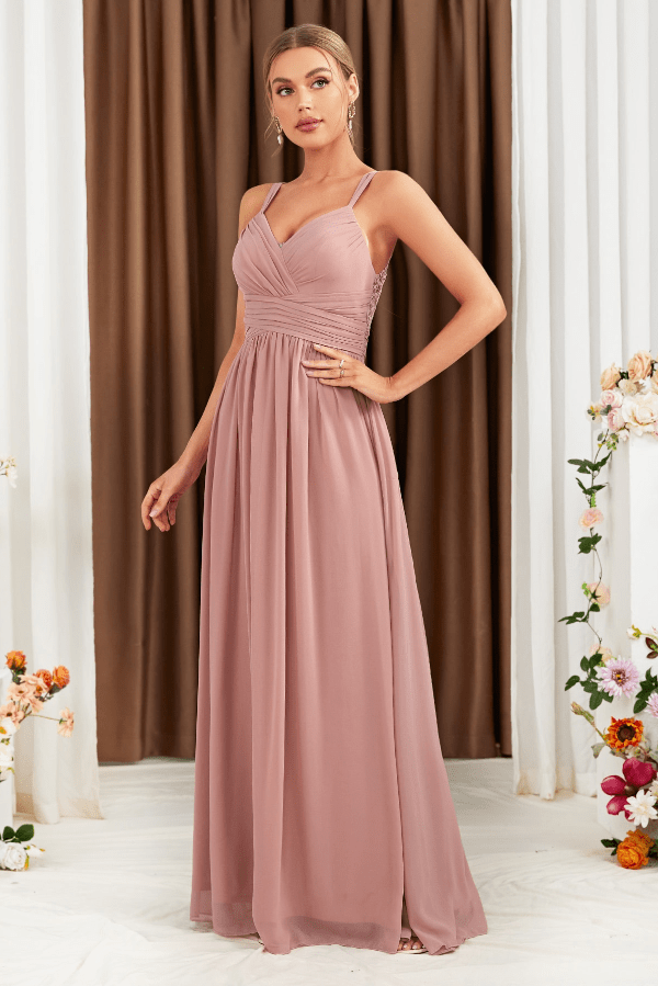 Robe Demoiselle D'Honneur Rose Blush